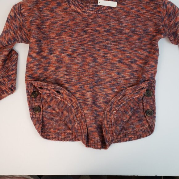 Madewell Sweater XXS Multicolor Blues Rust Orange Wool Acrylic Womens Knit NWT - Picture 14 of 16
